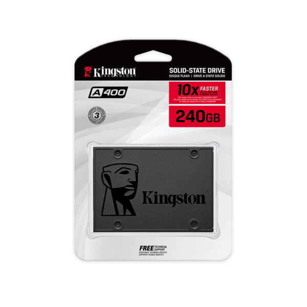 Kingston Δίσκος SSD SA400 SATAIII 2.5'' 240GB (SA400S37) (KINSA400S37/240G) - Image 2