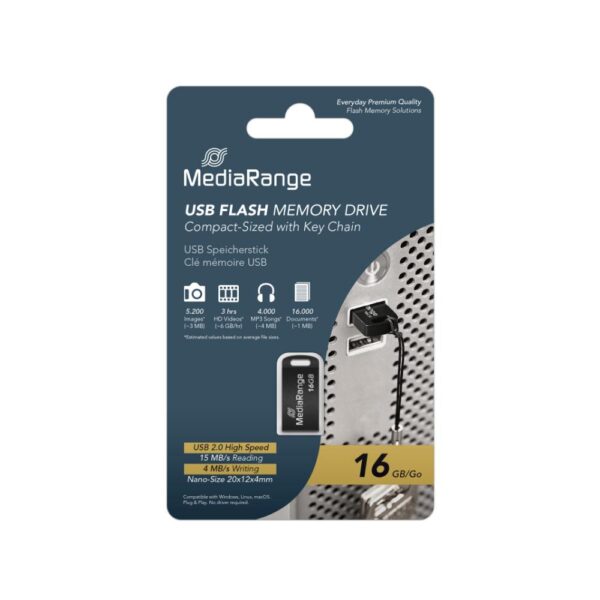 MediaRange USB 2.0 Nano Flash Drive 16GB (MR921) - Image 2